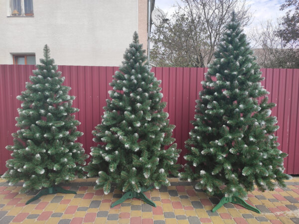 Снігова Королева 1м з білими кінчиками ялинка штучна новорічна