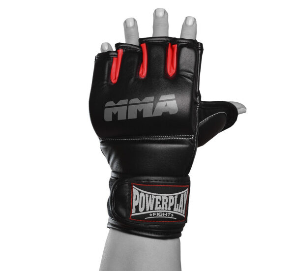 Рукавиці для MMA PowerPlay 3053 Чорно-Червоні L/XL