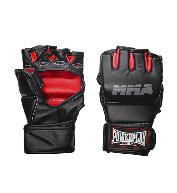 Рукавиці для MMA PowerPlay 3053 Чорно-Червоні L/XL