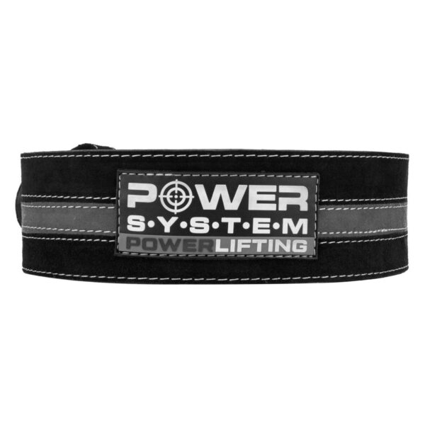 Пояс для пауерліфтингу Power System PS-3800  PowerLifting шкіряний Black/Grey Line XXL