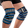 Бинти на коліна Power System PS-3700 Knee Wraps Blue/Black (пара)