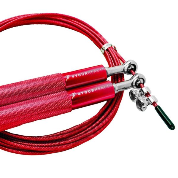 Скакалка швидкісна 4yourhealth Jump Rope Premium 3м металева на підшипниках 0194 Червона