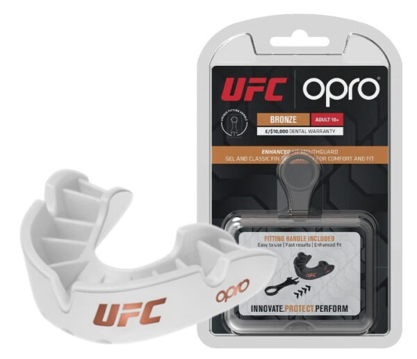 Капа OPRO Bronze UFC доросла (вік 11+) White (ufc.102512003)