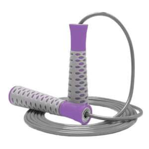 Скакалка PowerPlay 4206 Jump Rope PRO+ Сіро-фіолетова (2