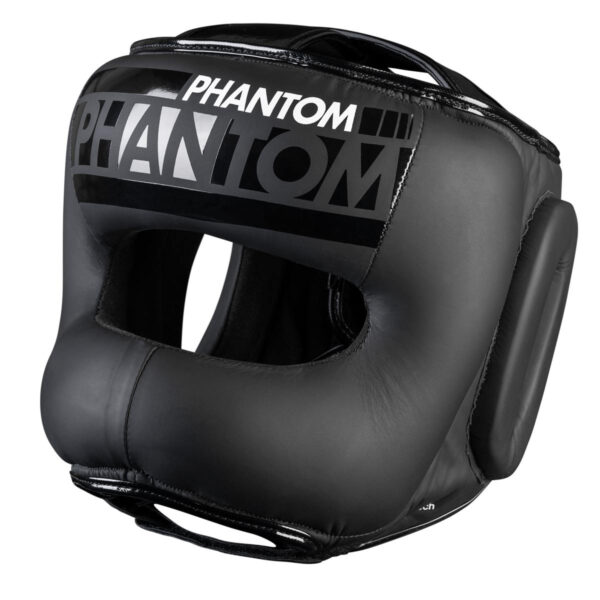 Боксерський шолом Phantom APEX Face Saver Black (капа в подарунок)