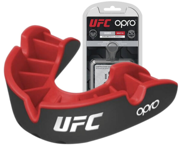 Капа OPRO Silver UFC доросла (вік 11+) Black/Red (ufc.102514001)