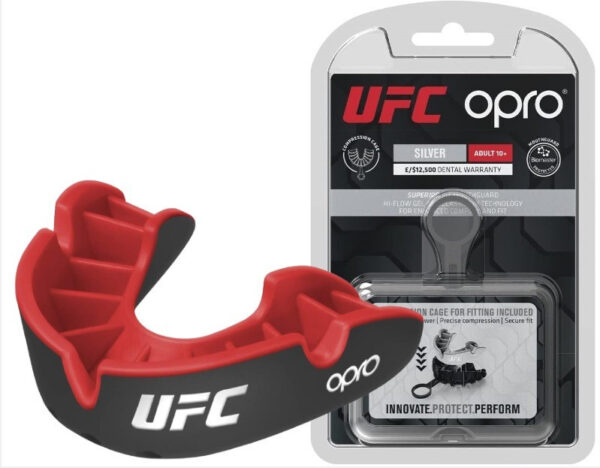 Капа OPRO Silver UFC доросла (вік 11+) Black/Red (ufc.102514001)