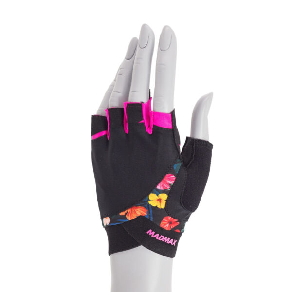 Рукавички для фітнесу MadMax MFG-770 Flower Power Gloves Black/Pink XS