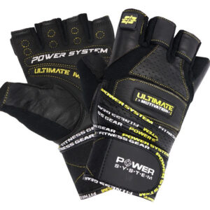 Рукавички для фітнесу Power System PS-2810 Ultimate Motivation Black/Yellow Line M