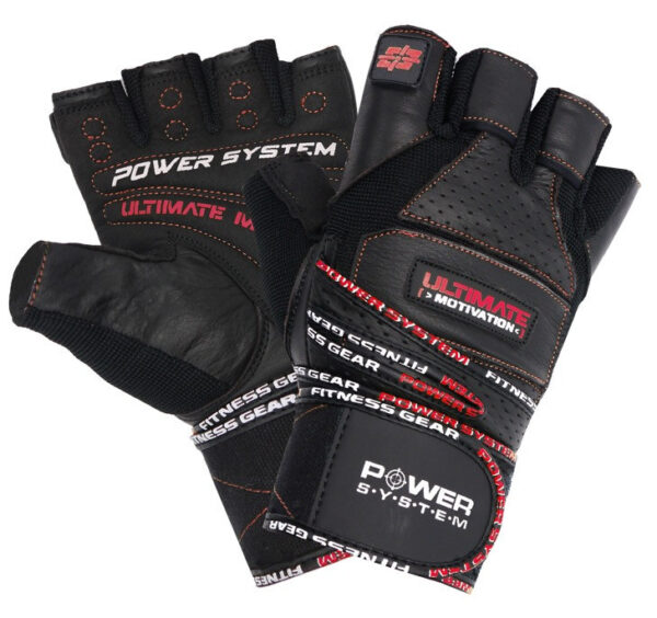 Рукавички для фітнесу Power System PS-2810 Ultimate Motivation Black/Red Line L