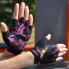 Рукавички для фітнесу MadMax MFG-770 Flower Power Gloves Black/Pink XS