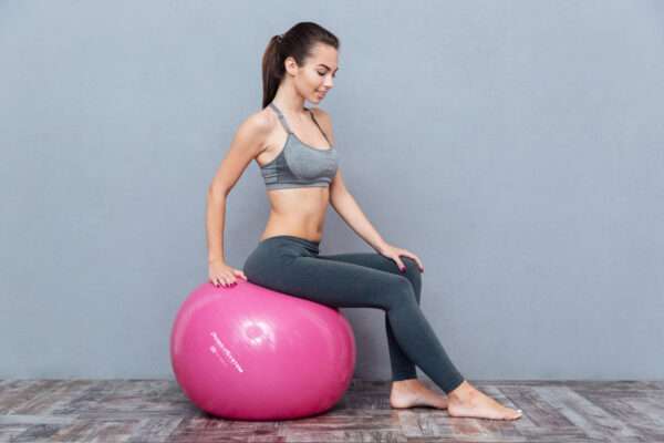 М'яч для фітнесу (фітбол) Power System PS-4011 Ø55 cm PRO Gymball Pink