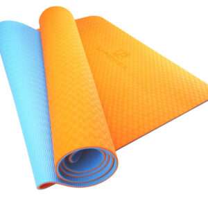 Килимок для йоги та фітнесу U-POWEX TPE Yoga mat Orange/Blue (183х61х0.6)