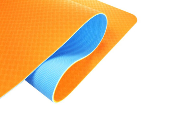 Килимок для йоги та фітнесу U-POWEX TPE Yoga mat Orange/Blue (183х61х0.6)