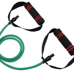 Трубчастий еспандер для фітнесу з ручками U-POWEX Latex resistance tube 20LB Green (9 кг.)