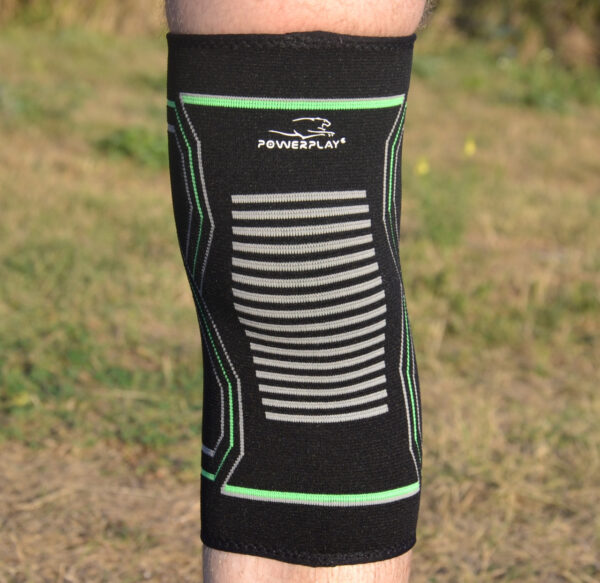 Наколінники PowerPlay 4099 Knee Support Чорно/Зелені L/XL (пара)