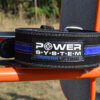 Пояс для пауерліфтингу Power System PS-3800  PowerLifting шкіряний Black/Blue Line XXL