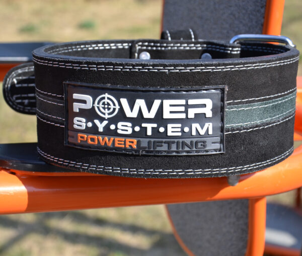 Пояс для пауерліфтингу Power System PS-3800  PowerLifting шкіряний Black/Grey Line XXL