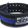 Пояс для пауерліфтингу Power System PS-3800  PowerLifting шкіряний Black/Blue Line M