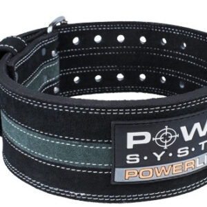 Пояс для пауерліфтингу Power System PS-3800  PowerLifting шкіряний Black/Grey Line L