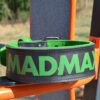 Пояс для важкої атлетики MadMax MFB-302 Quick Release Belt  шкіряний Black/Green M