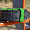 Пояс для важкої атлетики MadMax MFB-302 Quick Release Belt  шкіряний Black/Green XXL