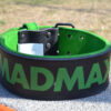 Пояс для важкої атлетики MadMax MFB-302 Quick Release Belt  шкіряний Black/Green XXL