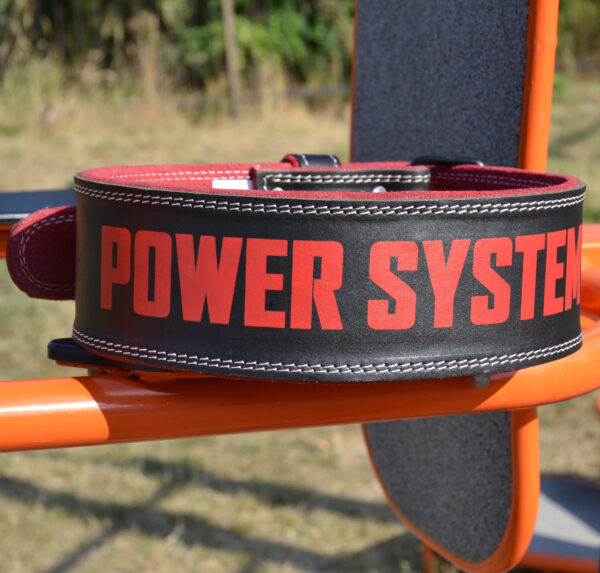 Пояс для важкої атлетики Power System PS-3830 Beast шкіряний Black/Red XL