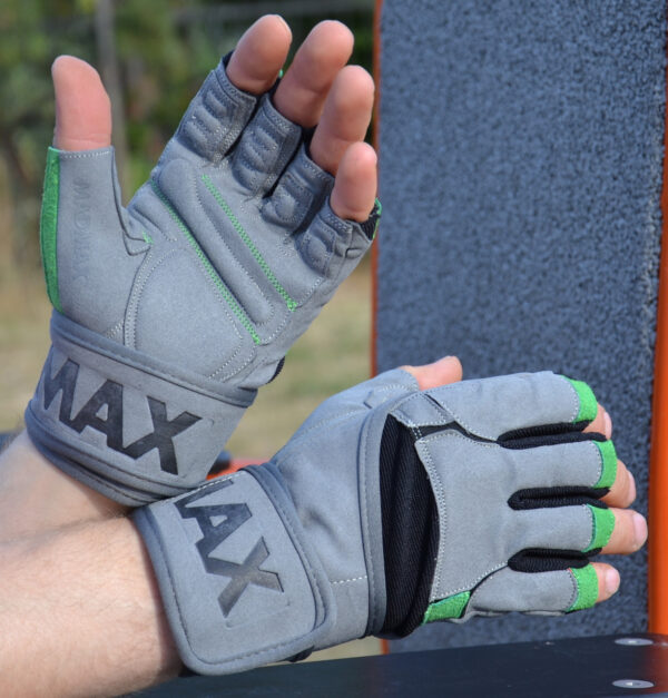 Рукавички для фітнесу MadMax MFG-860 Wild Grey/Green XL