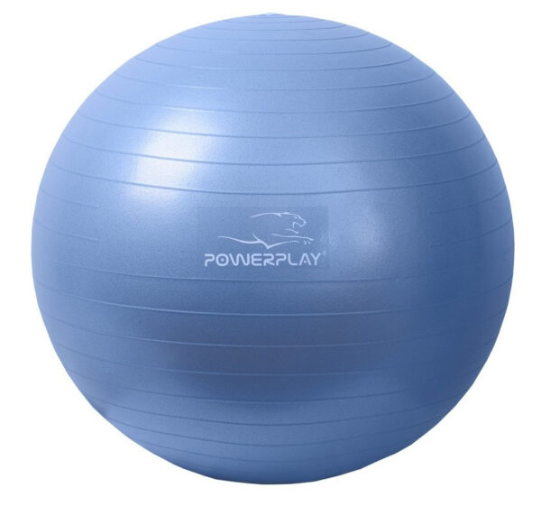 М'яч для фітнесу (фітбол) PowerPlay 4001 Ø65 cm Gymball Синій + помпа