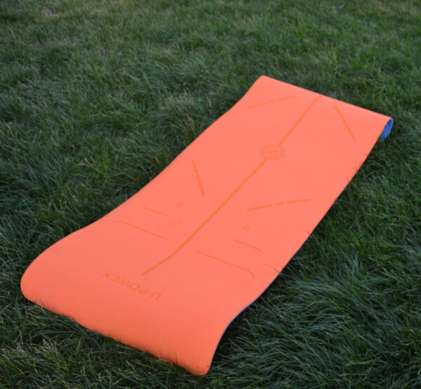 Килимок для йоги та фітнесу U-POWEX TPE Yoga mat Orange/Blue (183х61х0.6)