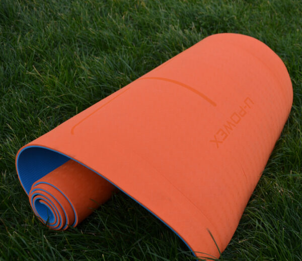 Килимок для йоги та фітнесу U-POWEX TPE Yoga mat Orange/Blue (183х61х0.6)