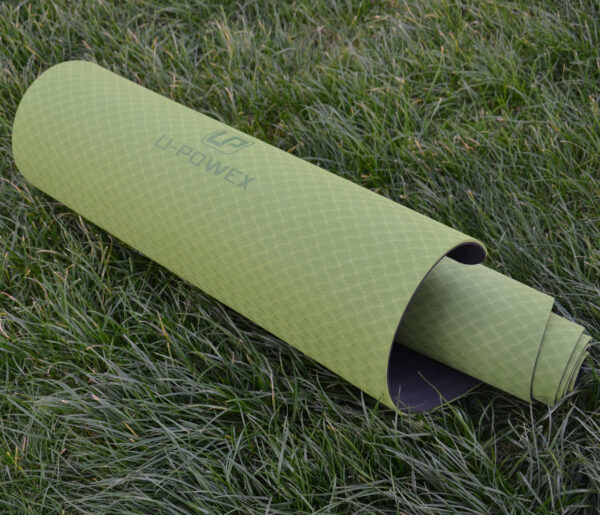 Килимок для йоги та фітнесу U-POWEX TPE Yoga mat Green/Black (183х61х0.6)