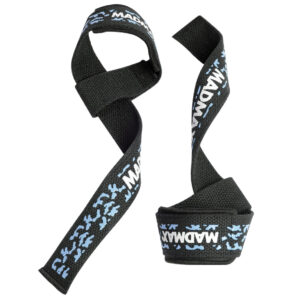 Лямки для тяги MadMax Camo Power Wrist Straps Camo/Light Blue