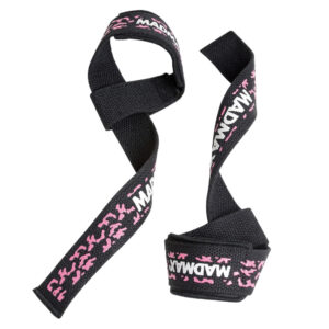 Лямки для тяги MadMax Camo Power Wrist Straps Camo/Pink