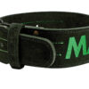 Пояс для важкої атлетики MadMax MFB-301 Suede Single Prong шкіряний Black/Green XL