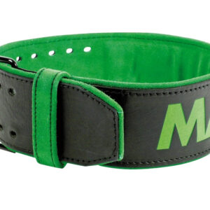 Пояс для важкої атлетики MadMax MFB-302 Quick Release Belt  шкіряний Black/Green XL