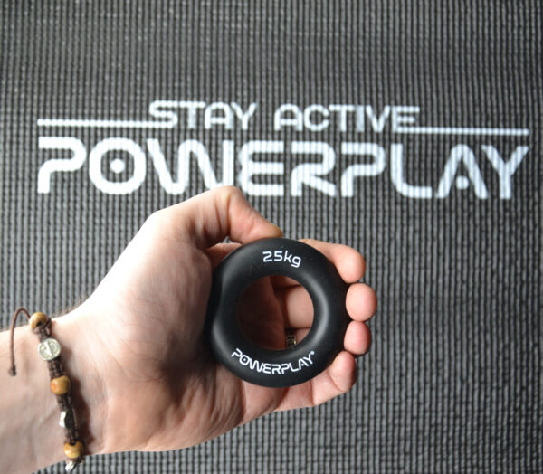 Еспандер кистьовий силіконовий PowerPlay PP-4324 Hand Grip Ring Hard 25 кг. Чорний