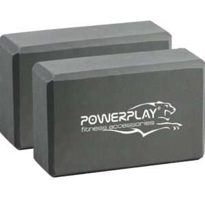 Блоки для йоги 2 шт. PowerPlay 4006 Yoga Brick EVA Сірі (пара)