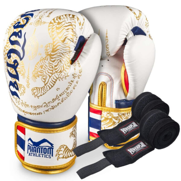 Боксерські рукавиці Phantom Muay Thai Gold Limited Edition 10 унцій (бинти в подарунок)