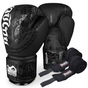 Боксерські рукавиці Phantom Muay Thai Black 16 унцій (бинти в подарунок)