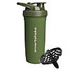 Шейкер спортивний SmartShake металевий Reforce Stainless Steel 30oz/900ml Army Green