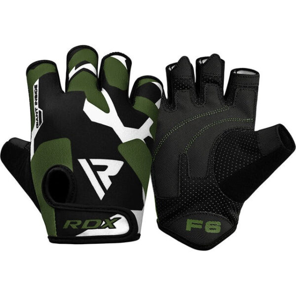 Рукавички для фітнесу RDX F6 Sumblimation Black/Green S