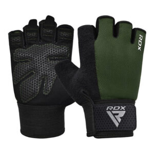 Рукавички для фітнесу RDX W1 Half Army Green Plus L