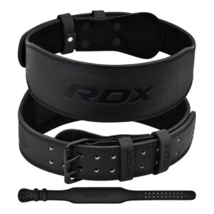 Пояс для важкої атлетики RDX 4 шкіряний Full Black S