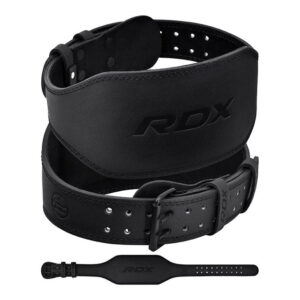 Пояс для важкої атлетики RDX 6 шкіряний Full Black S