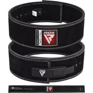 Пояс для важкої атлетики RDX 4 Pro Liver Buckle шкіряний Black Plus M