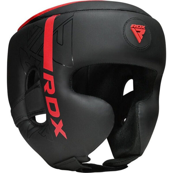 Боксерський шолом RDX F6 KARA Matte Red M (капа у комплекті)