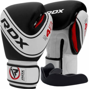 Боксерські рукавиці RDX 4B Robo Kids White/Black 6 унцій (капа в комплекті)