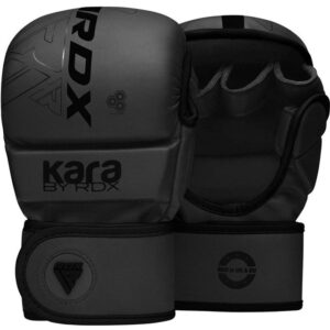 Рукавиці для ММА (Греплінгові рукавички) RDX F6 KARA Matte Black Plus L/XL (капа у комплекті)